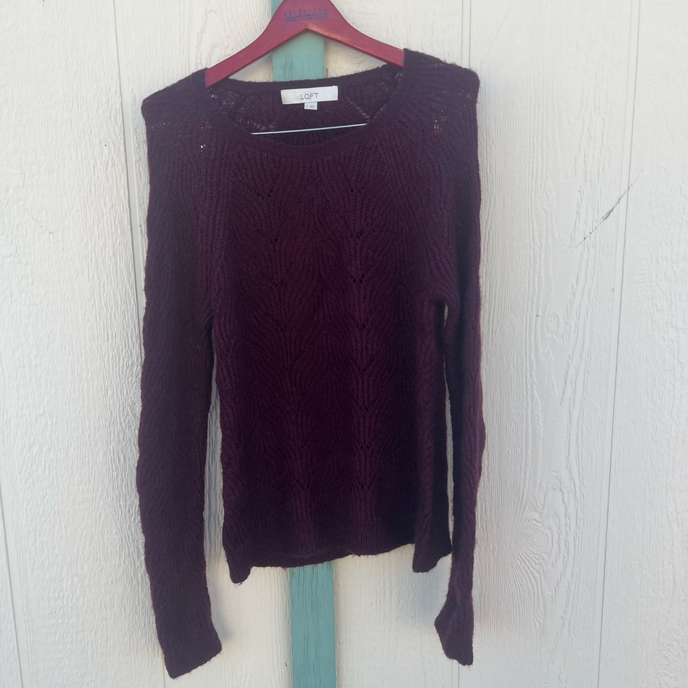 Loft Sweater Mohair Blend Sweater S